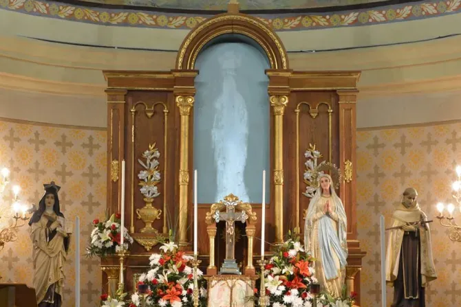L'Immagine della Vergine di Lourdes che "non c'è, ma si vede"