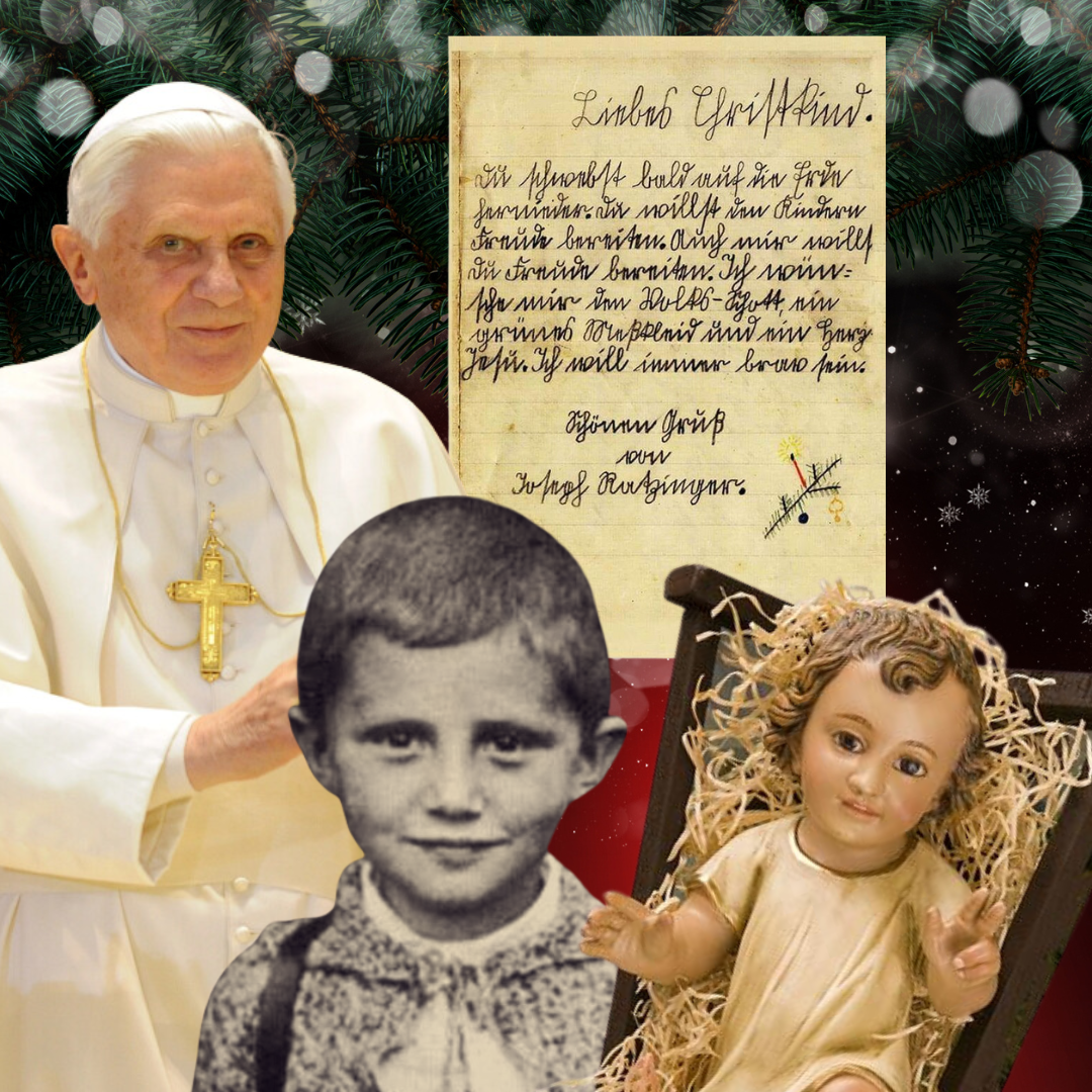 La Bella Lettera di Natale che Papa Benedetto XVI ha scritto da Bambino a Gesù