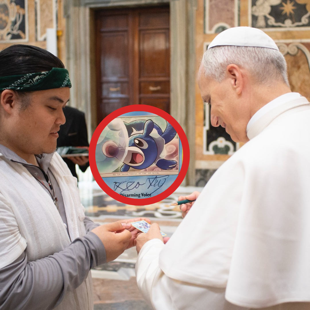 Papa Leone XIV ha davvero firmato una Carta Pokémon?