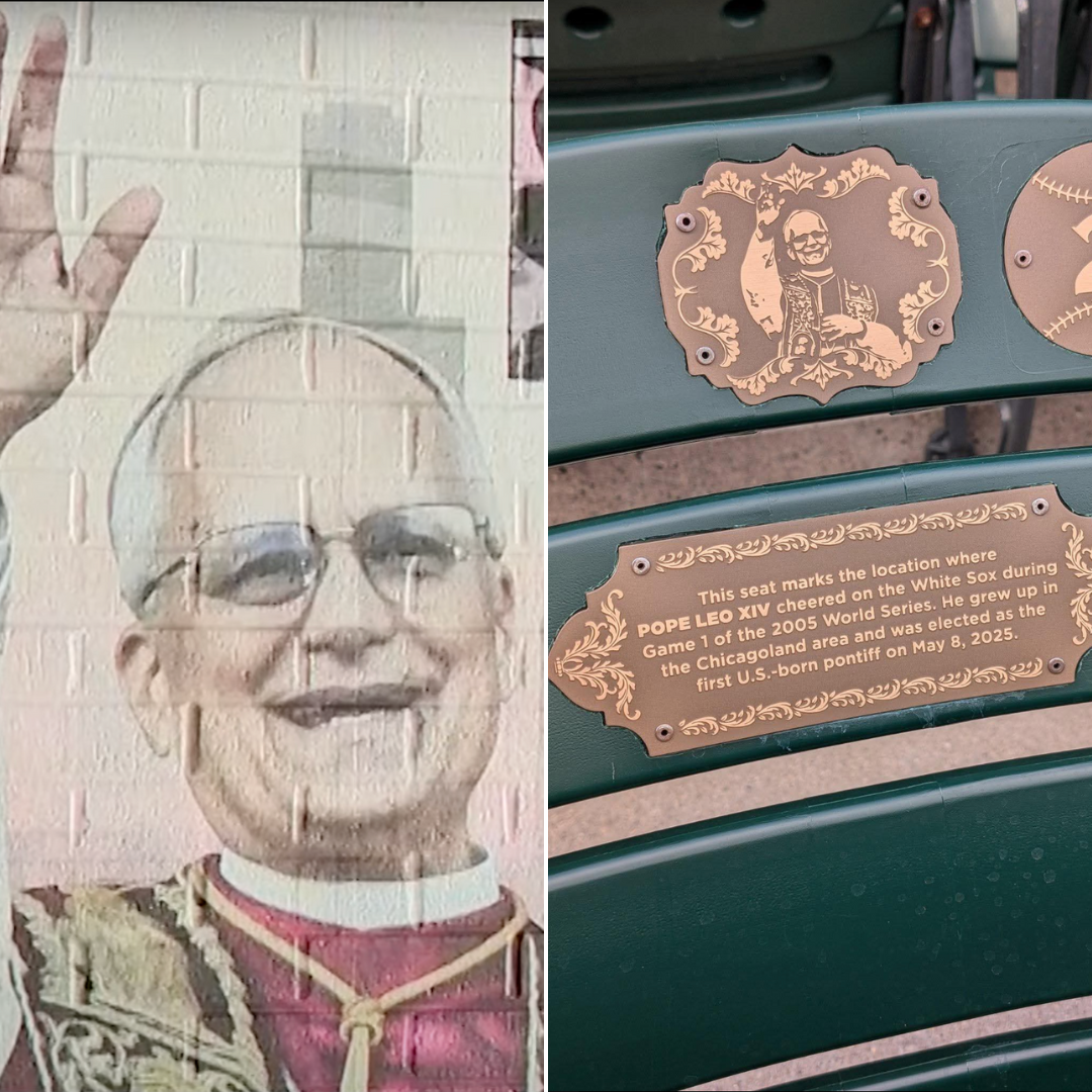 Chicago White Sox onorano Papa Leone affiggendo una Targa nel Posto da dove ha seguito la "World Series" 2005