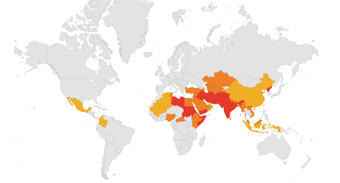 Ecco i Paesi dove esiste una Violenta Persecuzione contro i Cristiani