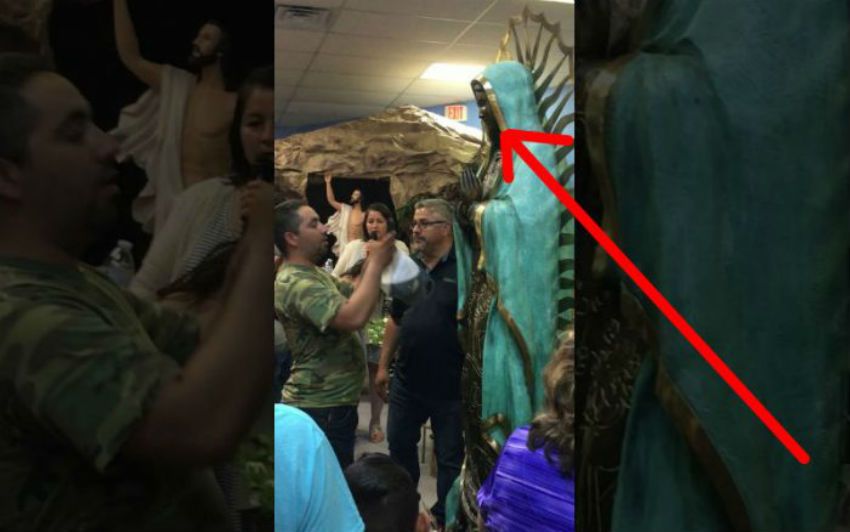 La statua miracolosa di Nostra Signora di Guadalupe piange lacrime nel Nuovo Messico (Guarda il Video!)