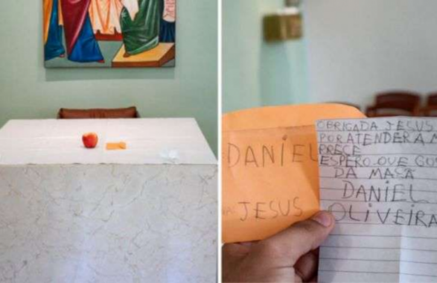 [VIRALE] Un bambino di 6 anni da una mela a Gesù per aver risposto alla sua preghiera